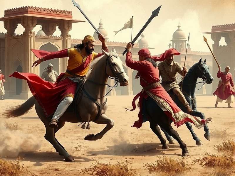 Rajput Vs Mughal Battle Scene